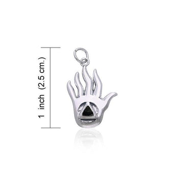 AA Recovery Hand Silver Charm TCM041 - Jewelry